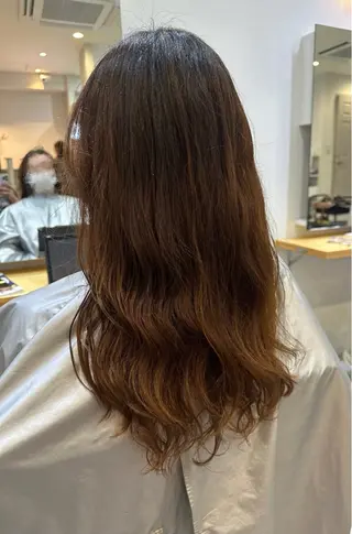 ロング パーマ Agu hair noman マナのヘアスタイル