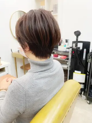 ショート カラー 👑銀座ショート/ 絶壁補正/金子涼👑のヘアスタイル