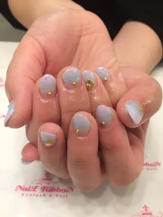 ネイル ネイルリボン 受付スタッフのネイルデザイン