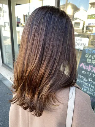 カラー 透明感カラー 板橋　島村美咲のヘアスタイル