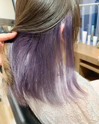 セミロング カラー 薄田 珠美のヘアスタイル