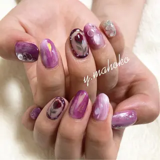 ネイル パラジェル有/ 長さだし/mahoのネイルデザイン