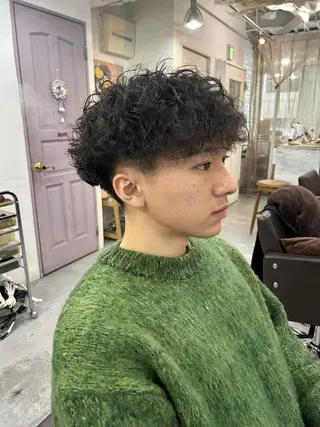 ショート パーマ メンズ 💈メンズ短髪特化 ✂︎伊藤大輝💈のヘアスタイル