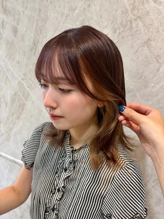 ミディアム 顔周りレイヤーカット /髪質改善/ゆう🤍のヘアスタイル