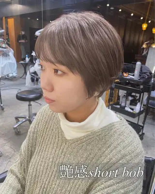 ショート カラー 透明感カラー🌿 グレージュ🐺陽介のヘアスタイル