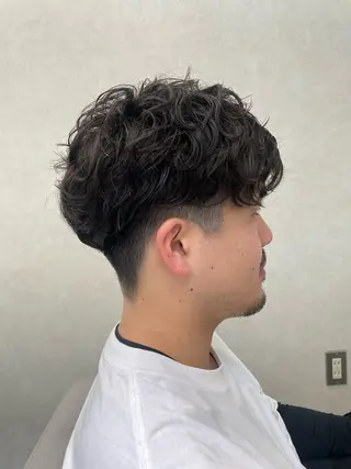 ショート パーマ メンズ 瀬野 まみのヘアスタイル