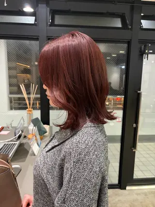 ミディアム カラー 髪質改善特化🥣🫧 天神美容室のヘアスタイル