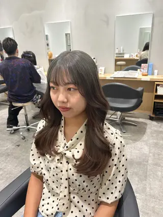 ロング カラー 韓国ヘア×レイヤー カット/上田丈也のヘアスタイル