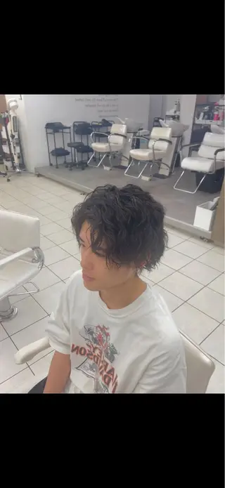 メンズ 成瀬スパイラル パーマ清水大隼のヘアスタイル