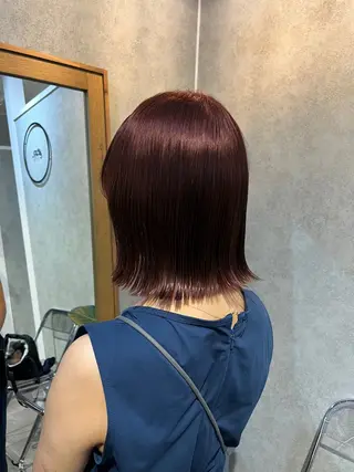 ミディアム カラー 暖色カラー/パラッと Bob/モエのヘアスタイル