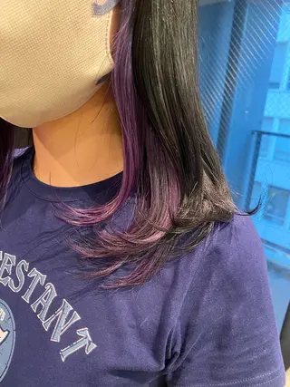 セミロング カラー hina💟 透明感カラーのヘアスタイル