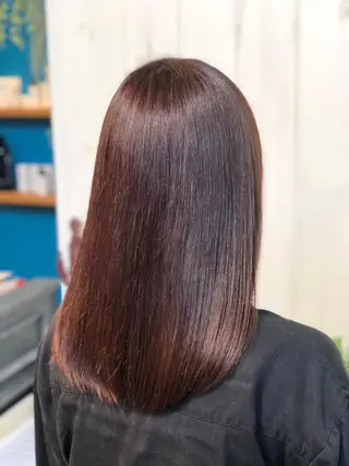 ミディアム カラー 縮毛矯正⭐️ TAKAHIROのヘアスタイル