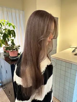 ロング カラー HANAME 原宿美容室のヘアスタイル