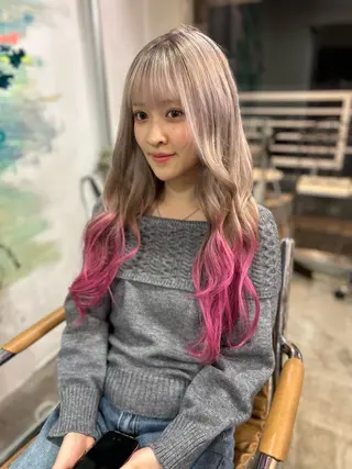 ロング 🤎指名No.1ハイ トーン🤎日向花🤎のヘアスタイル