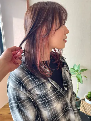 ミディアム カラー 田室 和幸のヘアスタイル