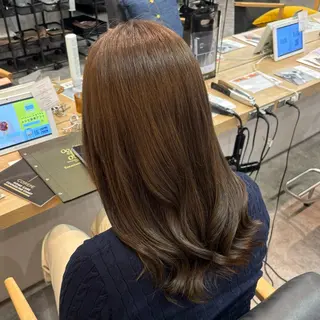 カラー 艶感カラー/オリーブ アレンジ：♡のヘアスタイル