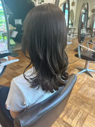 セミロング レイヤー／ ／るかのヘアスタイル