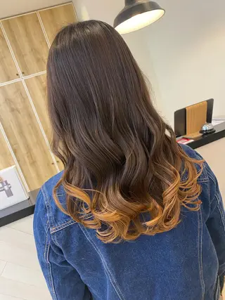 ロング コテ巻き風パーマ✨ かつみのヘアスタイル