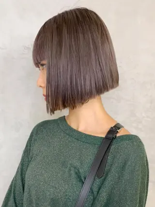 ショート カラー パーマ ヘアアレンジ ITbyALBUM 中野店のヘアスタイル