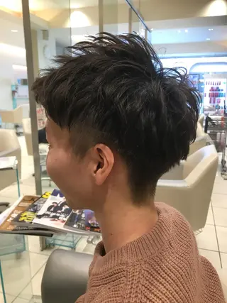 ショート カラー パーマ ヘアアレンジ メンズ キッズ ネイル マツエク・マツパ EnBlesS西宮 マンツーマン神道有基のヘアスタイル