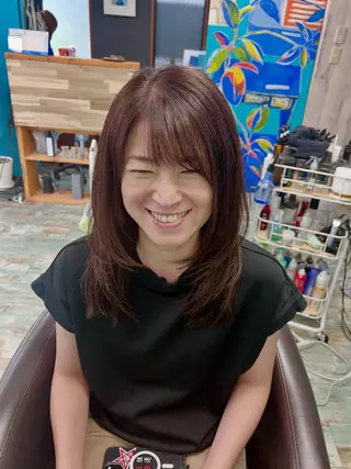 セミロング 田牧 みゆきのヘアスタイル