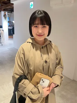 ミディアム io濱川 遥のヘアスタイル