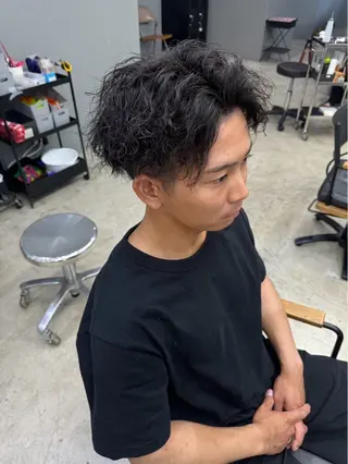 ショート パーマ メンズ メンズ専門サロン wokeのヘアスタイル