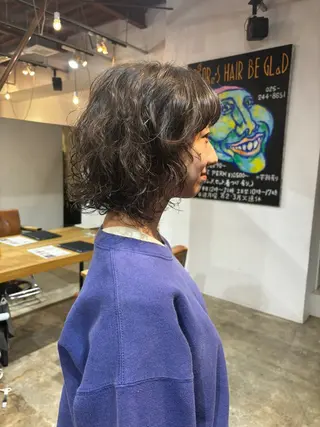 パーマ イデカワ リナのヘアスタイル