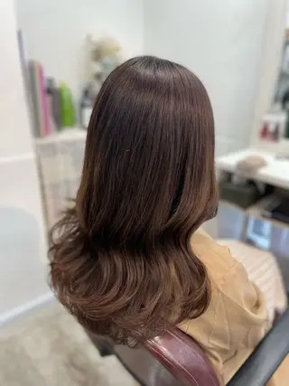 セミロング 韓国ヘア🤍髪質改善 🇰🇷AKANEのヘアスタイル