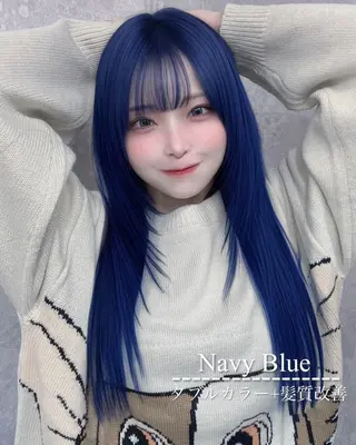 ロング カラー ヘアアレンジ メンズ ダブルカラー特化💍 tiam💍韓国ヘアのヘアスタイル