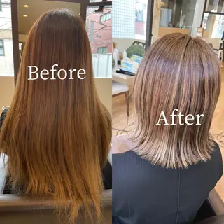 ミディアム カラー CASA 祇園四条のヘアスタイル