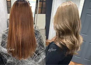 セミロング カラー ヘアアレンジ kei/透明感カラー /ベージュ/インナーのヘアスタイル