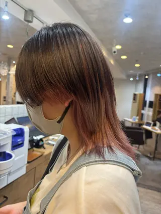 ミディアム ヒグチ ハルナのヘアスタイル