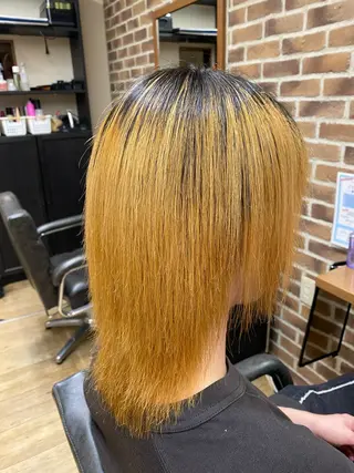 ショート カラー パーマ 國分 伸也のヘアスタイル