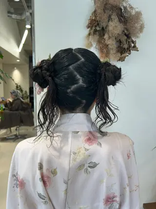 ロング ヘアアレンジ ハイトーン/エクステ /🎀YUINA🎀のヘアスタイル