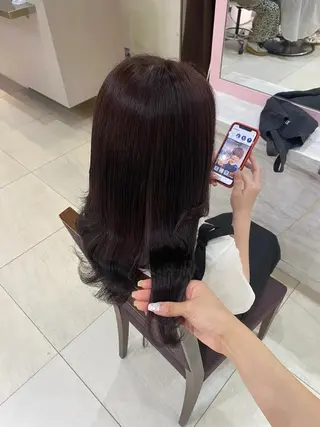 ロング カラー ヘアアレンジ yuuna モデル募集中🤍のヘアスタイル