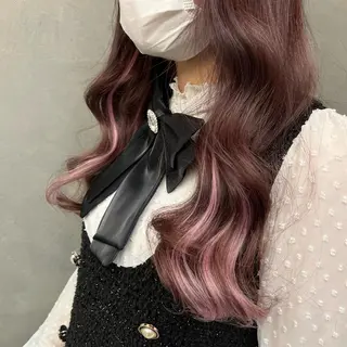 セミロング ❤️‍🔥シールエク ＋カラー京❤️‍🔥のヘアスタイル