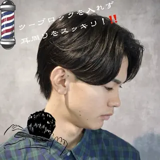 ミディアム メンズ きょーすけ 💈barberのヘアスタイル