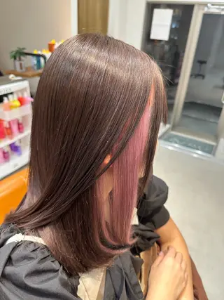 セミロング カラー 巻ける縮毛矯正/ 堺 健人のヘアスタイル