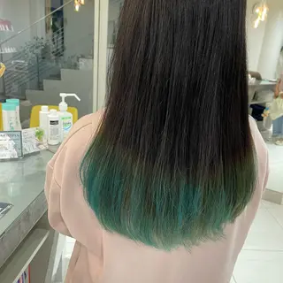 セミロング カラー 由比藤理子 ブリーチカラー🌈のヘアスタイル