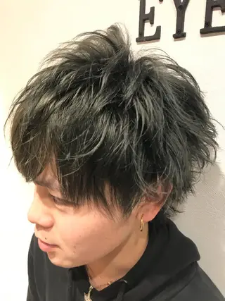 ショート カラー メンズ 藤井 健のヘアスタイル