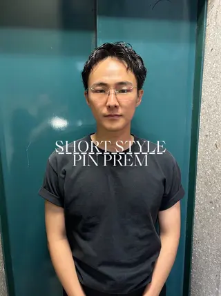ショート パーマ メンズ 💈メンズ短髪特化 ✂︎伊藤大輝💈のヘアスタイル