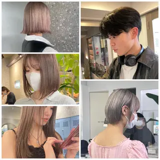 ショート メンズ 透明感カラー 大人グレージュ有村のヘアスタイル