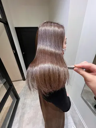 セミロング カラー 縮毛矯正×髪質改善 店長　DAITOのヘアスタイル