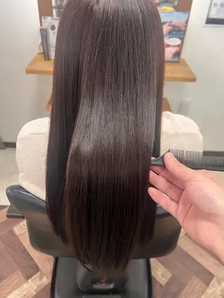 ロング 髪質改善/マツパ 垢抜け透明カラー衣笠のヘアスタイル