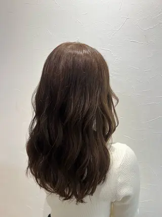 セミロング カラー ふわモテ/艶カラー yuki♡♡のヘアスタイル