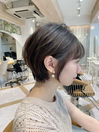 ショート カラー 🌟モテ髪ショート 🌟店長 津賀涼のヘアスタイル