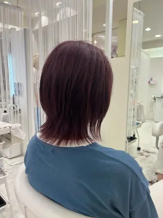 セミロング カラー 山森 大地のヘアスタイル