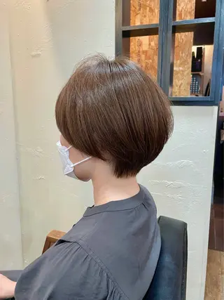 ショート カラー ショート/ボブ/ メンズ/縮毛矯正のヘアスタイル