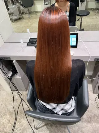 ミディアム カラー 縮毛矯正 特化生田のヘアスタイル